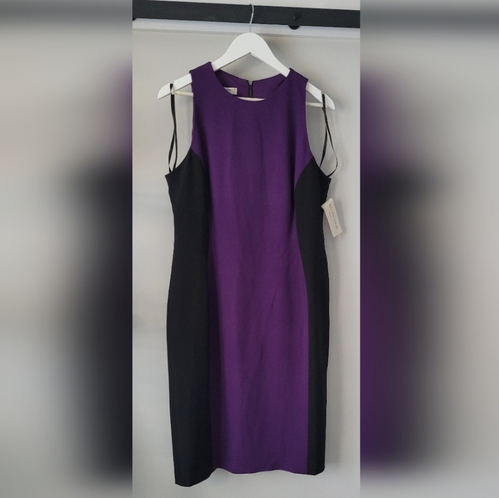 2 for $100 - Evan Picone Women’s Size 14 Black & Purple Dress